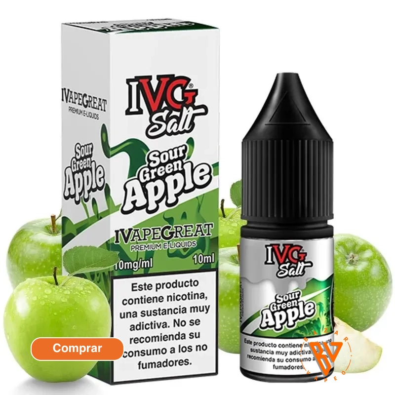 IVG Salt Sour Green Apple | IVG Salt Sour Green Apple Liquido vaper | IVG Salt Sour Green Apple liquidos vaper